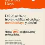 Cupón Nike Member Days: hasta 30% de descuento en ropa