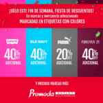 En Promoda Outlet hasta 40% de descuento adicional en artículos con etiqueta de colores