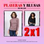 2x1 en blusas y playeras de mujer en Quarry Jeans