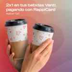 2x1 en bebidas en Starbucks pagando con RappiCard