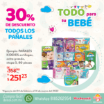 30% de descuento en todos los pañales en almacenes Del Sol y Woolworth