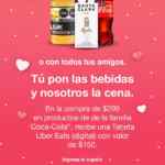 Cupón Coca-Cola San Valentín: $150 en Uber Eats Gratis en la compra de $299