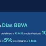 Promoción Días BBVA: hasta 10% de bonificación + 12 msi hasta el 14 de febrero