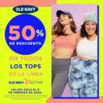 En Old Navy tops de la línea Active a mitad de precio sólo hoy