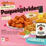 Promoción Hooters San Valentín: Botella Jim Beam GRATIS en la compra de un paquete de San Valentín
