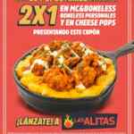 Cupón 2x1 en platillos seleccionados en restaurantes las Alitas