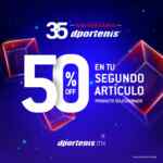 Promoción de Aniversario Dportenis: Segundo a mitad de precio en la tienda en línea