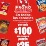 Ofertas HEB Promo Ahorro $25 de descuento por cada $100 en cereales, jugos, aguas y más