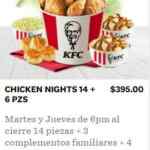 Chicken Nights KFC 2022: Piezas gratis de pollo los martes y jueves de 6:00 PM al cierre