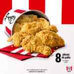 Nuevo Double Bucket KFC: 8 piezas de pollo + 3 Ke-tiras + papas + puré familiar por $299