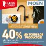 En Llano de la Torre 40% de descuento en productos Moen