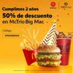 Promoción DiDi Food McDonalds: 50% de descuento en McTrío Big Mac y cupón envío gratis
