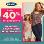 En Old Navy hasta 40% de descuento en shorts y pantalones