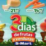 Ofertas S-Mart 3 días de frutas y verduras del 22 al 24 de marzo