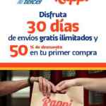Cupón Telcel de 30 días sin costo de Rappi Prime y 50% de descuento en tu primer compra