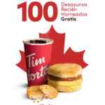 Promoción apertura Tim Hortons Fórum Leones: Desayuno recién horneado GRATIS para los primeros 100 hoy