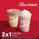 En Tim Hortons 2x1 en bebidas frías esta semana de 4:00 PM a 6:00 PM