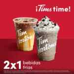 En Tim Hortons 2x1 en bebidas frías esta semana de 4:00 PM a 6:00 PM