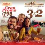 TuriCervecero Turibus al 3x2 los días 18, 19, 25 y 26 de marzo