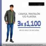 En Vittorio Forti llévate camisa, pantalón o playera a 3x$1,100