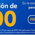 Cupón Walmart Super de $200 de descuento en pedidos de $999 o más