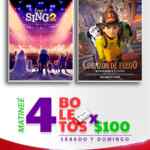 Matineé Cinemex: 4 boletos por $100 para “Sing 2” y “Corazón de Fuego”