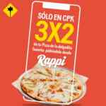 3x2 en pizzas en California Pizza Kitchen pidiendo por Rappi