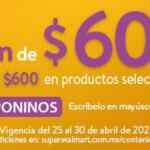 Cupon Día del Niño Walmart Express: $60 de bonificación en compras de $600