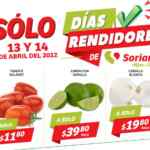 Folleto Soriana Días Rendidores 13 y 14 de abril 2022