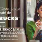 Promoción Starbucks American Express: $50 pesos de descuento en compras de $150 o más