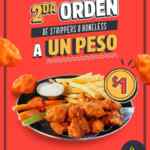 Promoción Las Alitas: 2da orden de boneless o strippers de pollo a sólo $1 peso este fin de semana
