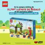 Promoción LEGO Stores: Set parque de diversiones de regalo en compras a partir de $1,799