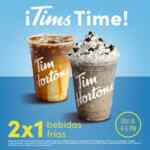 Promoción Tims Time Tim Hortons: 2x1 en bebidas frías de 4:00 a 6:00 PM