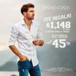 Promo Bruno Corza: compra un traje o smoking y recibe $1,148 de crédito en tienda