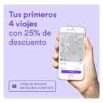 Código Cabify 25% de descuento en tus primeros 4 viajes