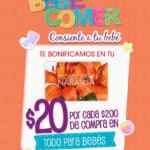 Promoción Bebé Comer 2022: $20 de bonificación por cada $200 de compra en todo para bebés