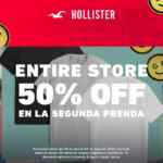 En Hollister llévate la segunda prenda a mitad de precio