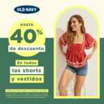 Promociones Old Navy: Hasta 40% de descuento en shorts, vestidos y prendas para niños y bebés