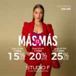 Promoción Studio F Más es Más: Hasta 25% de descuento directo dependiendo la cantidad que compres