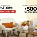 Promoción Mueblería Tamarindo Tezontle: $500 de bonificación por cada $2,500 por inauguración