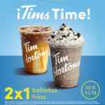 En Tim Hortons 2x1 en bebidas frías hoy de 4:00 a 6:00 PM