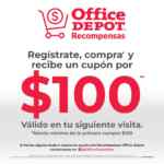 Office Depot Recompensas: $100 de descuento en tu primer compra de $100 o más