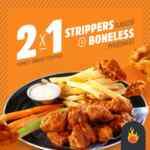 2x1 en boneless y strippers en Las Alitas este fin de semana