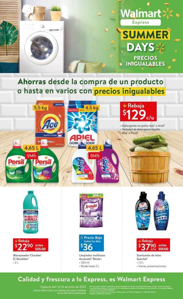 Folleto Walmart Express del 1 al 14 de junio 2022