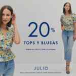 En Julio 20% de descuento en tops y blusas
