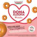 Promoción Krispy Kreme Dona Alegría: Dona glaseada gratis este 14 de junio si donaste sangre