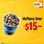 Cupón App McDonald's McFlurry Oreo a $15 pesos sólo hoy 27 de junio de 16 a 20 horas