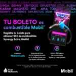 Promo Mobil 90's Pop Tour: $50 de gasolina Gratis al registrar tu boleto en 90smobil.com