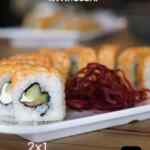 En Mr Sushi 2x1 en rollos seleccionados al pedir por Uber Eats de miércoles a sábado