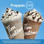 En Tim Hortons 2x$95 en frappés hoy y mañana